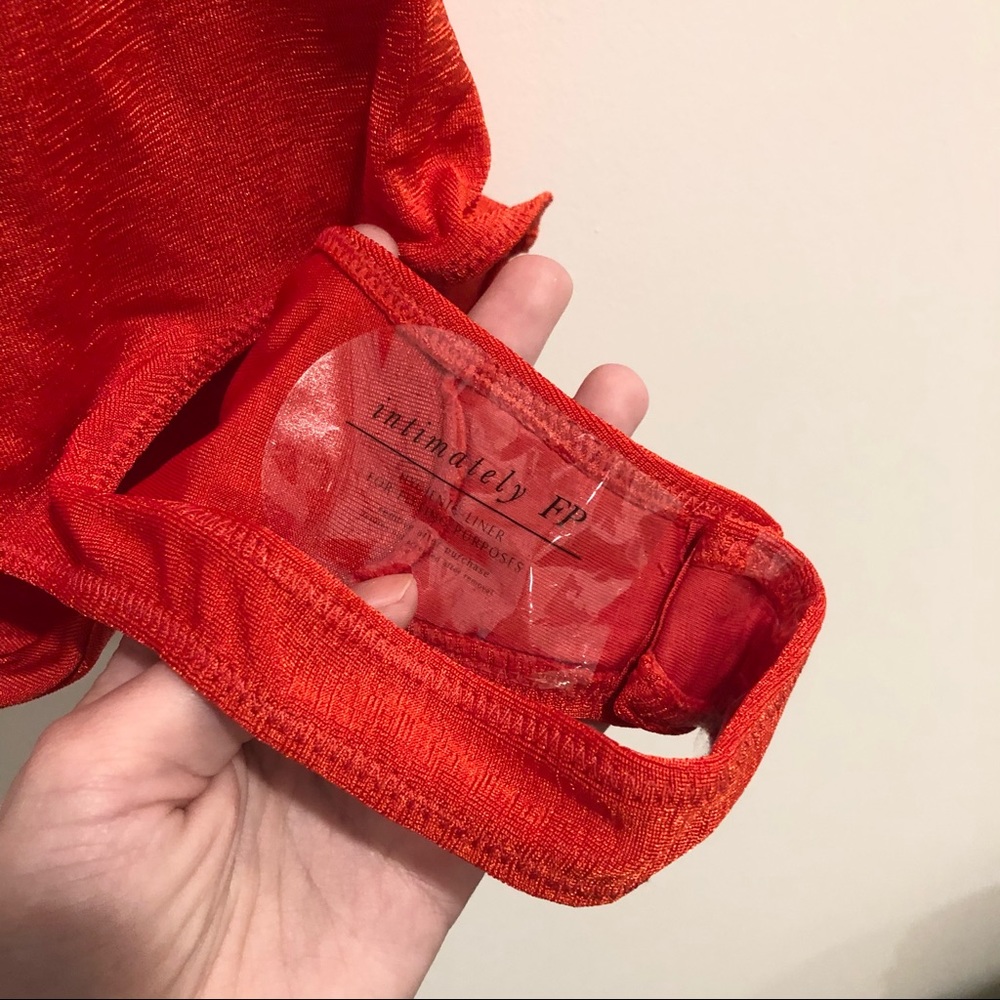 Free People Cowls In The Club Bodysuit Red XS - Picture 4 of 8